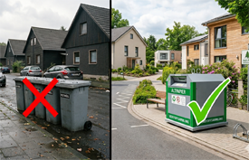 Die grauen Tonnen verschwinden
