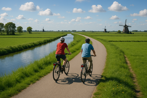 Fietsen door de Polders